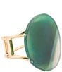 Barse Green Onyx Verdant Glow Statement Bangle Bracelet, Color:Green Onyx - Image 1