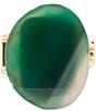 Barse Green Onyx Verdant Glow Statement Bangle Bracelet, Color:Green Onyx - Image 2