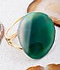 Barse Green Onyx Verdant Glow Statement Bangle Bracelet, Color:Green Onyx - Image 4