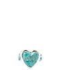 Barse Heart Silver Genuine Turquoise Statement Ring - Image 2
