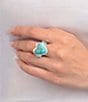 Barse Heart Silver Genuine Turquoise Statement Ring - Image 3