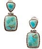 Barse High Desert Silver and Genuine Turquoise Drop Earrings - Image 1