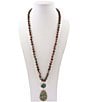 Barse Jasper Desert Bloom Long Statement Pendant Necklace - Image 2