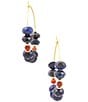 Barse Jubilee Genuine Stone Beaded Hoop Earrings - Image 2