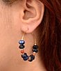 Barse Jubilee Genuine Stone Beaded Hoop Earrings - Image 3