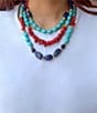 Barse Jubilee Genuine Stone Beaded Statement Short Multi-Strand Necklace - Image 2
