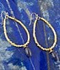 Color:Gold - Image 2 - Lapis Teardrop Statement Genuine Stone Drop Earrings