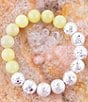 Color:Quartz/Silver - Image 2 - Lemon Genuine Stone Jade Stretch Bracelet