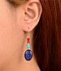 Barse Liberty Genuine Stone Linear Earrings - Image 3