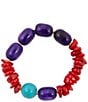 Barse Marrakech Genuine Stone Beaded Stretch Bracelet - Image 1