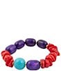 Barse Marrakech Genuine Stone Beaded Stretch Bracelet - Image 2