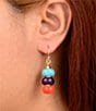 Barse Moroccan Spice Stretch Magnesite Beaded Linear Earrings - Image 3