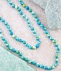 Color:Jade/Gold - Image 2 - Genuine Ocean Jade Stone Long Endless Long Strand Necklace