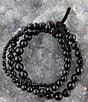 Color:Onyx/Gold - Image 2 - Onyx Genuine Stone Stretch Bracelet Set