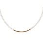 Barse Golden Bar Collar Necklace, Color:Pearl/Gold - Image 2