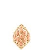 Barse Orange Sponge Coral San Marcos Golden Statement Ring - Image 2