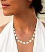 Barse Golden Chain and White Pearl Necklaces, Color:Gold - Image 3