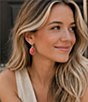 Barse Red Sponge Coral Red Mesa Drop Earrings Stones - Image 3