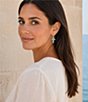 Barse Sacred Sky Silver and Genuine Turquoise Cross Drop Earrings - Image 3