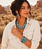Barse Sacred Sky Silver And Magnesite Statement Necklace - Image 4