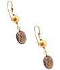 Barse Shadow Smoky Quartz Luxe Drop Earrings - Image 2