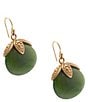 Barse Sierra Golden And Green Jade Drop Earrings - Image 2