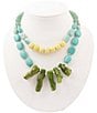 Barse Silver And Genuine Stone Coastal Grove Statement Necklace - Image 1