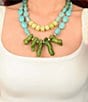 Barse Silver And Genuine Stone Coastal Grove Statement Necklace - Image 3