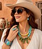 Barse Silver And Genuine Stone Coastal Grove Statement Necklace - Image 4