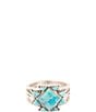 Barse Silver And Genuine Turquoise Austin Band Ring - Image 2