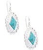 Barse Silver And Genuine Turquoise Bronco Drop Earrings - Image 2