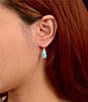Barse Silver And Genuine Turquoise Dainty Drop Earrings - Image 3