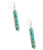 Barse Sacred Sky Silver and Genuine Turquoise Linear Earrings - Image 2