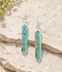 Barse Sacred Sky Silver and Genuine Turquoise Linear Earrings - Image 4