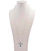 Barse Silver And Genuine Turquoise Scroll Cross Long Pendant Necklace - Image 3