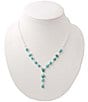Barse Silver And Genuine Turquoise Trio Y Necklace - Image 1