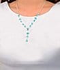 Barse Silver And Genuine Turquoise Trio Y Necklace - Image 3