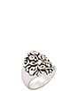 Barse Silver Scroll Band Ring - Image 1