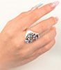 Barse Silver Scroll Band Ring - Image 3