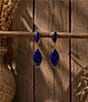 Barse Starlit Double Golden and Lapis Drop Earrings - Image 4