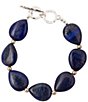 Barse Starlit Silver and Lapis Beaded Adjustable Line Bracelet - Image 1