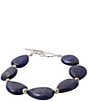 Barse Starlit Silver and Lapis Beaded Adjustable Line Bracelet - Image 2