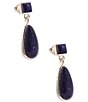 Barse Starlit Silver and Lapis Drop Earrings - Image 2