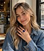 Barse Starlit Silver and Lapis Statement Ring - Image 3