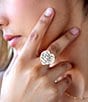 Barse Sterling Silver Engraved Heart Chunky Ring - Image 3