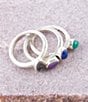 Barse Peacock Colorful Multi-Stone and Sterling Silver Ring Set - Image 3