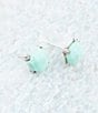 Color:Chrysoprase - Image 2 - Sterling Silver and Genuine Chrysoprase Stud Earrings