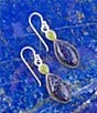 Color:Multi - Image 2 - Sterling Silver and Genuine Stone Drop Earrings