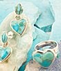 Barse Heart Sterling Silver Blue Turquoise Statement Ring - Image 5