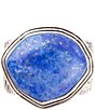 Barse Blue Lapis and Sterling Silver Ring, Color:Silver/Blue Lapis - Image 2